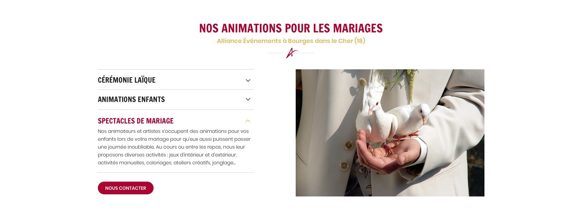 animation mariage